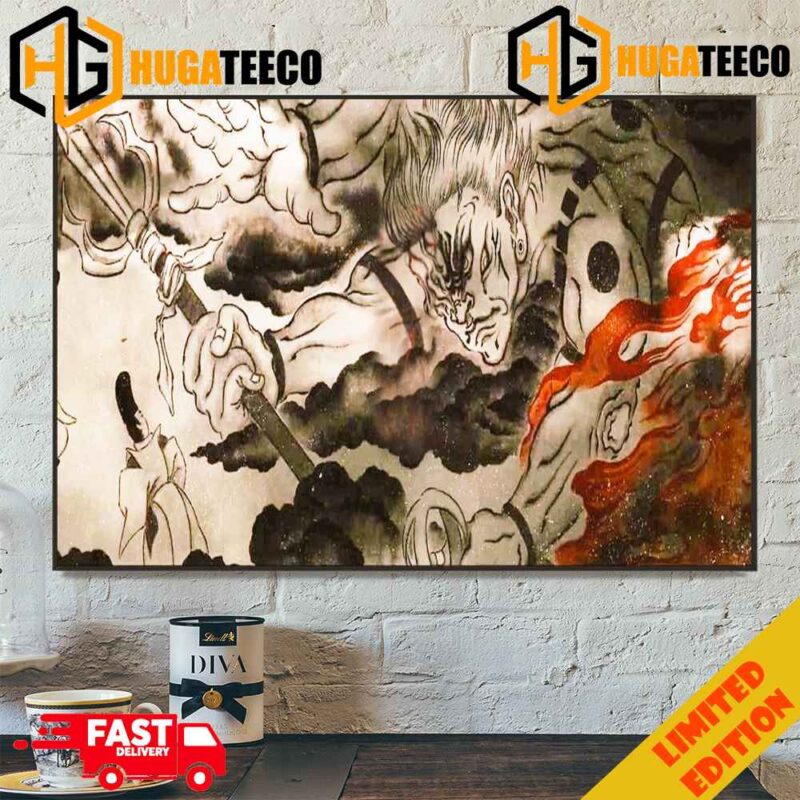 Ryomen Sukuna Art In Folklore Theme Jujutsu Kaisen Home Decor Poster Canvas