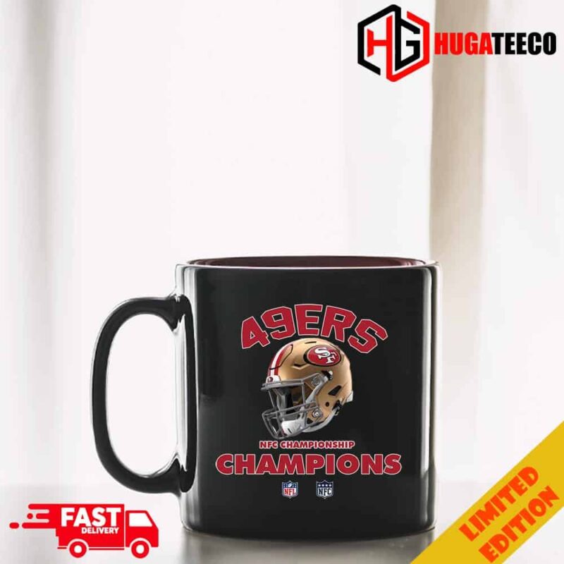 San Francisco 49ers NFC Championship Season 2023-2024 NFL Super Bowl LVII Merchandise Helmet Winners Mug