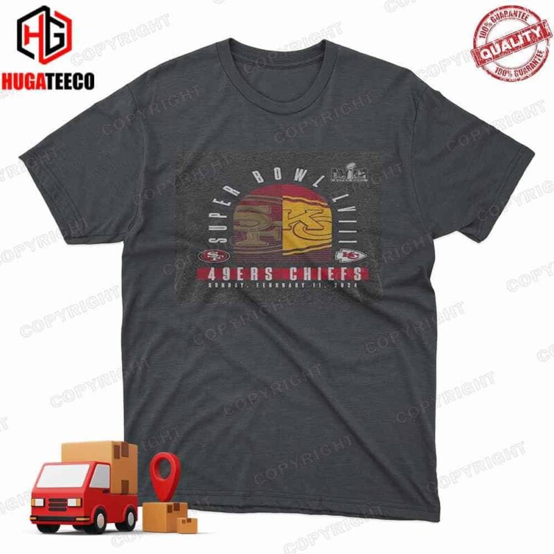 San Francisco 49ers Youth Super Bowl LVIII Matchup Final Battle Unique T-Shirt Heather Charcoal