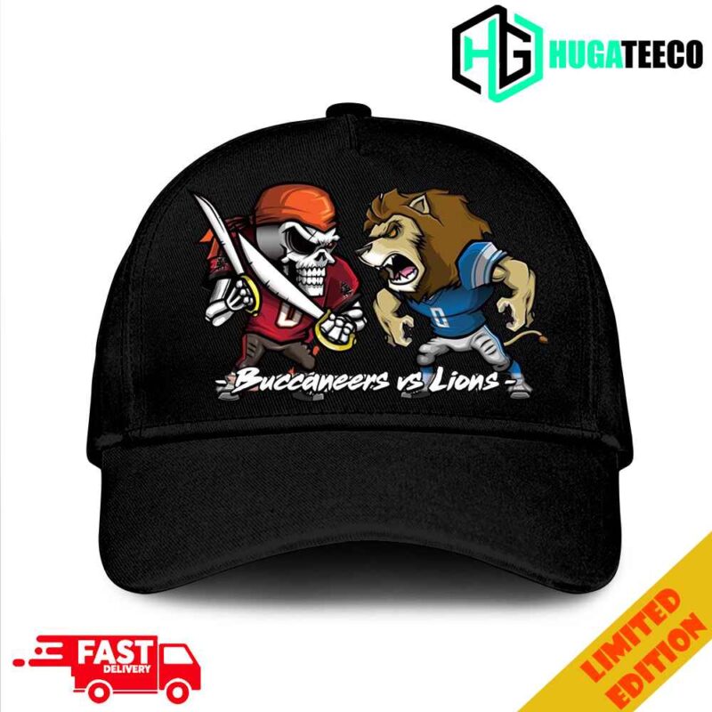 Tampa Bay Buccaneers vs Detroit Lions NFC Divisional NFL Playoffs Season 2023-2024 Mascot Merchandise Hat-Cap