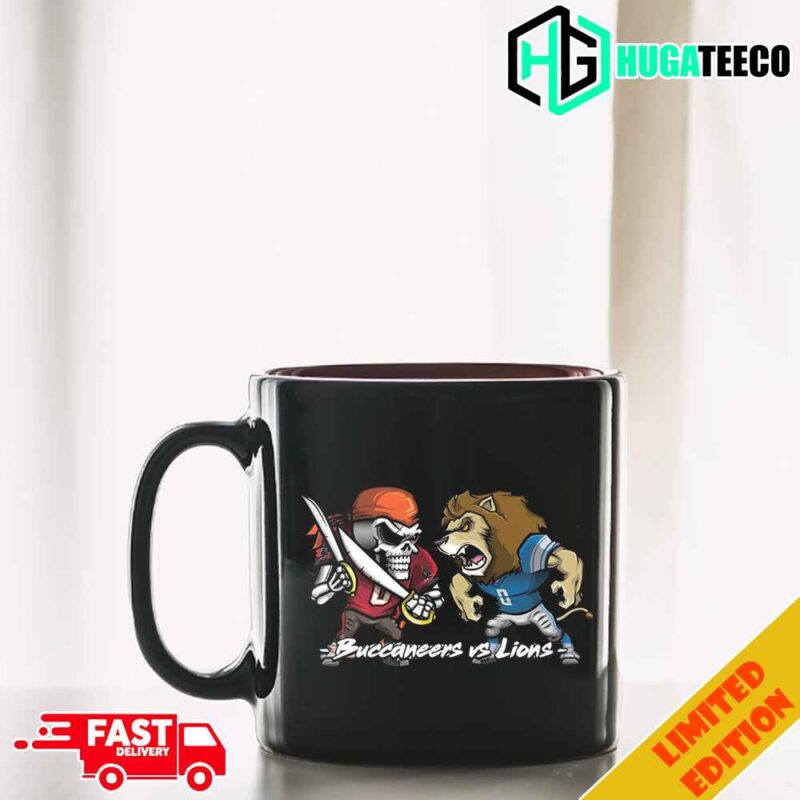 Tampa Bay Buccaneers vs Detroit Lions NFC Divisional NFL Playoffs Season 2023-2024 Mascot Merchandise Mug