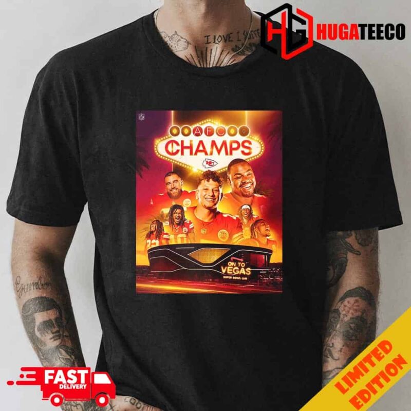 Taylor Swift And The Kansas City Chiefs In Super Bowl LVIII In Las Vegas AFC Champions 2023-2024 Congratulations T-Shirt
