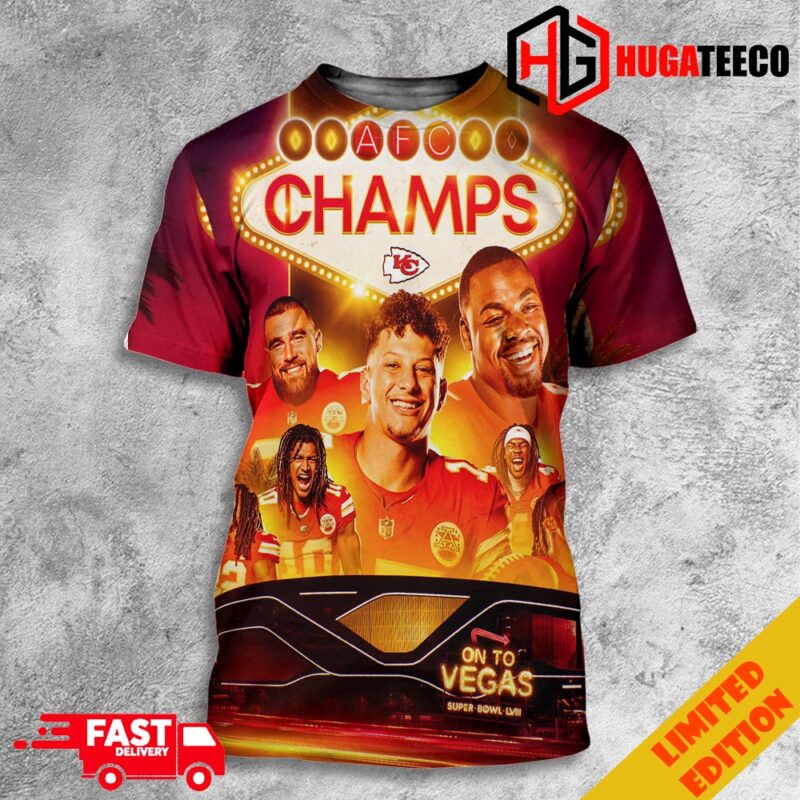 Taylor Swift And The Kansas City Chiefs In Super Bowl LVIII In Las Vegas Merchandise 3D All Over Print T-Shirt