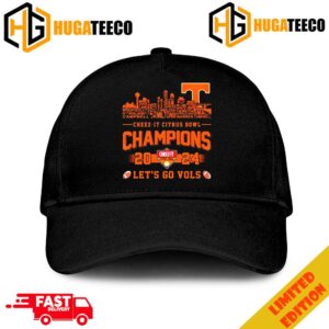 Tennessee Volunteers Skyline Team Name Cheez-It Citrus Bowl Champions 2024 Let’s Go Vols Merchandise Hat-Cap