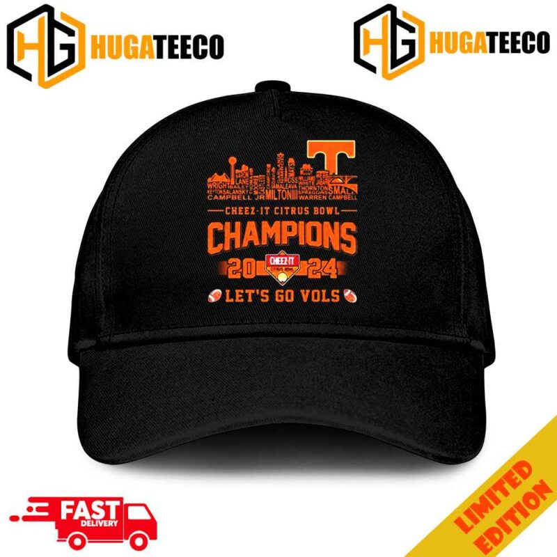 Tennessee Volunteers Skyline Team Name Cheez It Citrus Bowl Champions   Tennessee Volunteers Skyline Team Name Cheez It Citrus Bowl Champions 2024 Lets Go Vols Merchandise Hat Cap 800x800 