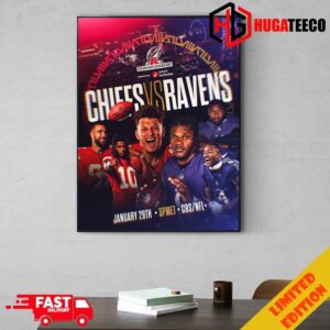 The AFC Championship Is Set Kansas City Chiefs vs Baltimore Ravens NFL Playoffs 2023-2024 Home Decoration Poster Canvas