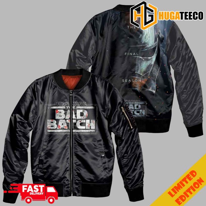 The Final Season Star Wars The Bad Batch Is Streaming February 21 On Disney Plus Poster Bomber Jacket Shirt