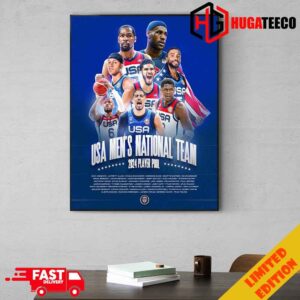 The Paris Player Pool USA Men’s National Team Members Name Lists Home Decoration Poster Canvas