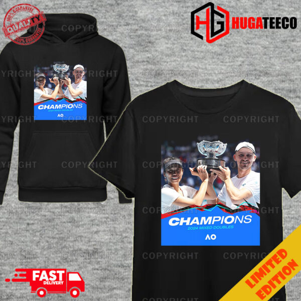 Their First Grand Slam Champions Mixed Doubles 2024 Title As A Team Congratulations Hsieh Su-Wei Jan Zielinski Unique T-Shirt Hoodie