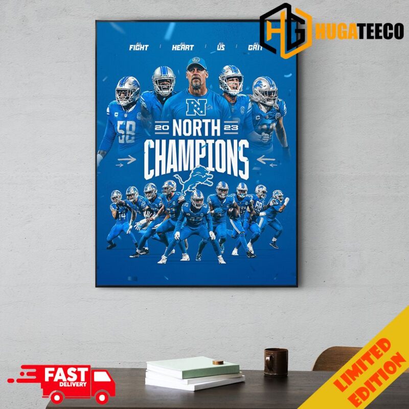 Took The North One Pride All Grit Congratulations Detroit Lions 2023 NFC North Champions NFL Playoffs Home Decor Poster Canvas