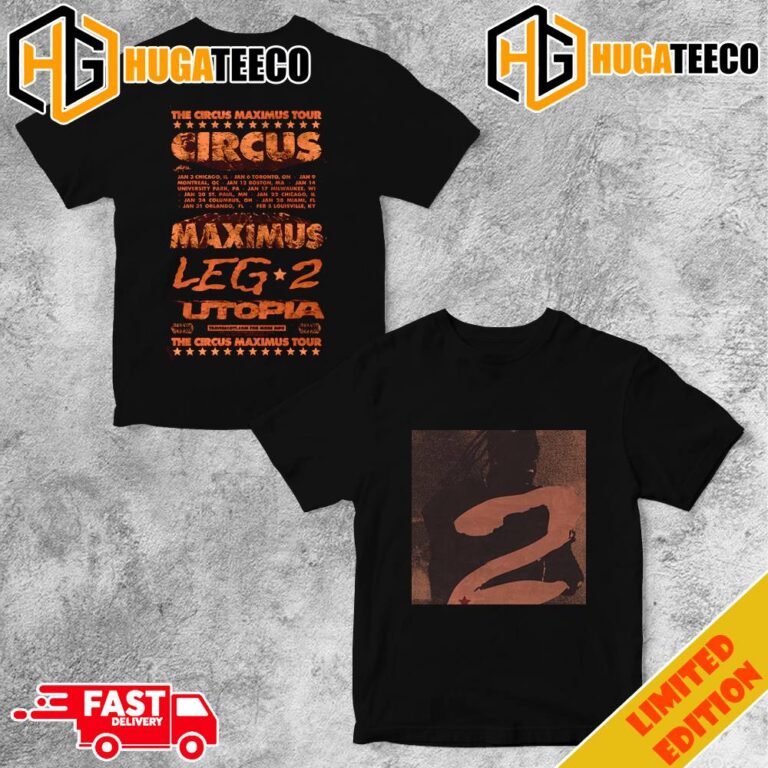 T-Shirt Officiel Travis Scott Utopia Circus Maximus Tour Européen 2024 - Taille S - Neuf