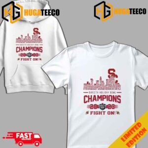 USC Trojans Skyline Players Name 2023 Directv Holiday Bowl Champions Fight On Fan Gifts Merchandise T-Shirt Long Sleeve Hoodie