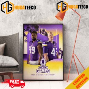 Your 2024 Minnesota Vikings Pro Bowl Games Selections Andrew DePaola x Danielle Hunter Merchandise Poster Canvas