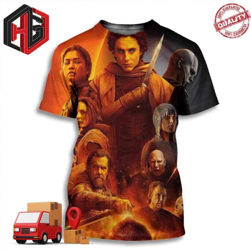 All Characters In DUNE 2 Sand Planet 2024 3D T-Shirt