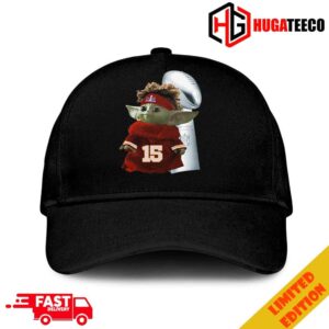Baby Yoda as Patrick Mahomes And Super Bowl LVIII Season 2023-2024 Trophy Congrats Champions NFL Playoffs Fan Gifts Merchandise Hat-Cap