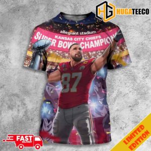 Back-To-Back Era Funny Travis Kelce Super Bowl LVIII Champions Congratulations Kansas City Chiefs NFL Playoffs 2023-2024 3D T-Shirt