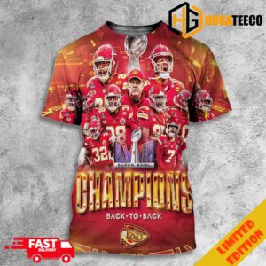 Back-to-back Line It’s A Tradition Congratulations Kansas City Chiefs Become Super Bowl LVIII 2023-2024 Champions NFL Playoffs 3D T-Shirt