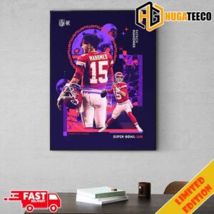 Best Poster For QB Patrick Mahomes Super Bowl LVIII 2023-2024 San Francisco 49ers vs Kansas City Chiefs NFL Playoffs Home Decor Poster Canvas