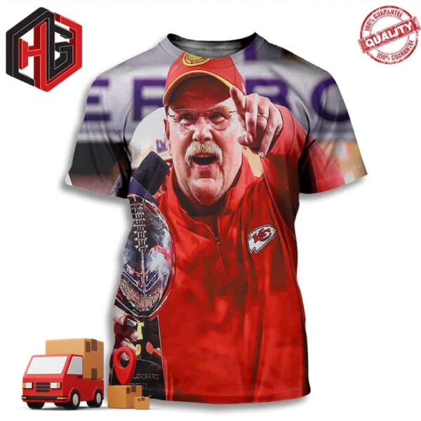 Big Red Kansas City Chiefs Ranks 2nd In NFL History In Total Playoff Wins Among Head Coaches 3D T-Shirt