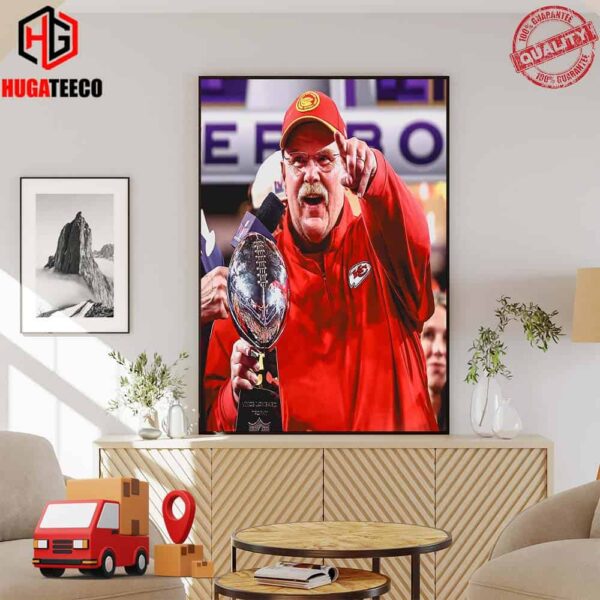 Big Red Kansas City Chiefs Ranks 2nd In NFL History In Total Playoff Wins Among Head Coaches Poster Canvas