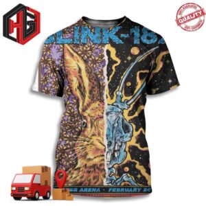 Blink-182 Rod Laver Arena 26 February 2024 Melbourne Event Poster World Tour 3D T-Shirt