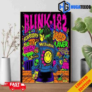 Blink-182 Show At Melbourne Rod Laver Arena February 29th 2024 Poster Canvas