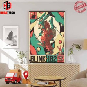 Brisbane February 21 2024 Blink 182 Night Two At Brisbane Entertainment Centre World Tour 2024 Poster Canvas