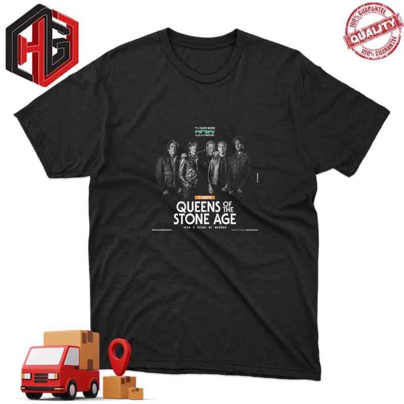 CA Vilar De Mours 21 22 23 24 August 2024 Portugal Band Members Queen Of The Stone Age T-Shirt