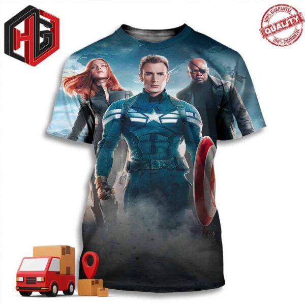 Captain America The Winter Soldier 4K UHD With Chris Evans Marvel Studios 3D T-Shirt