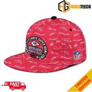 Chiefs Kingdom Kansas City Chiefs Team Member Signatures Logo NFL Playoffs 2023-2024 Classic Hat-Cap Snapback