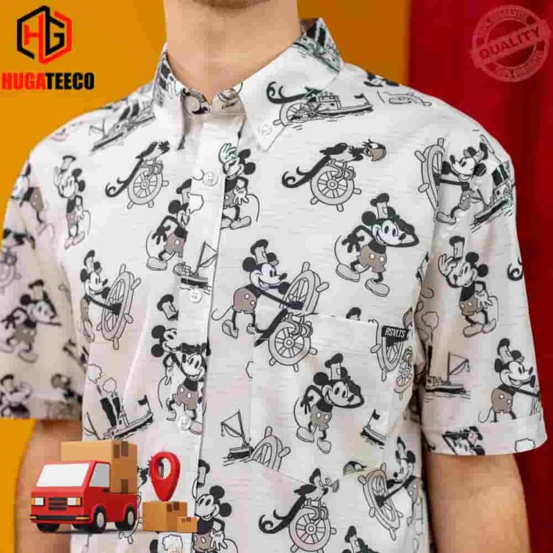 DISNEY100 Steamboat Mickey Summer Collection RSVLTS Hawaiian Shirt