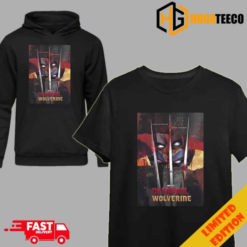 Deadpool And Wolverine Marvel Studios Ryan Reynolds And Hugh Jackman Fan Art Poster T-Shirt