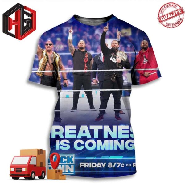 Dwayne Johnson The Rock Returns To Greatness Is Coming Smack Down Next Friday March 1 Live In Glendale On FOX  3D T-Shirt