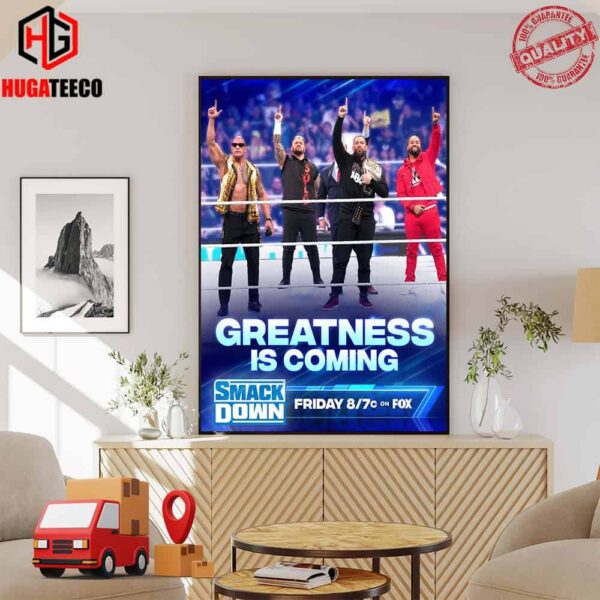 Dwayne Johnson The Rock Returns To Greatness Is Coming Smack Down Next Friday March 1 Live In Glendale On FOX Poster Canvas