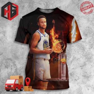 Fire Ball Of Stephen Curry In Golden State Warriors Bleacher Report 3D T-Shirt