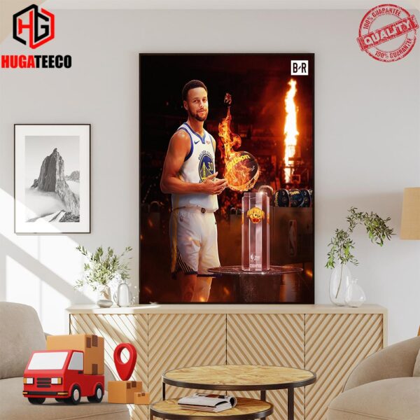 Fire Ball Of Stephen Curry In Golden State Warriors Bleacher Report Poster Canvas
