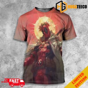 Funny Marvel Jesus Deadpool And Wolverine Marvel Studios New Deadpool 3 Movie Fan Art 3D T-Shirt