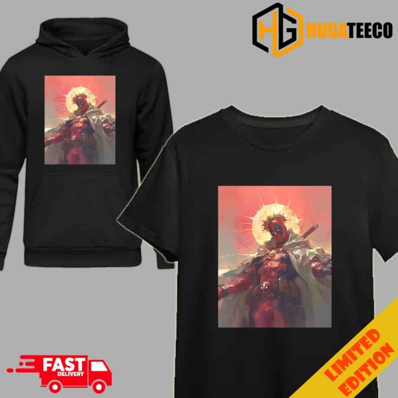 Funny Marvel Jesus Deadpool And Wolverine Marvel Studios New Deadpool 3 Movie Fan Art T-Shirt Hoodie
