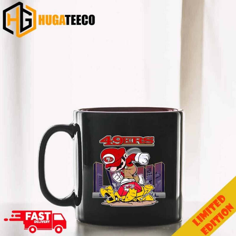 Funny San Francisco 49er x Mario Kicks Koopa Troopas Congratulations 49ers Becomes Super Bowl LVIII 2023-2024 Champions Merchandise NFL Playoffs Mug