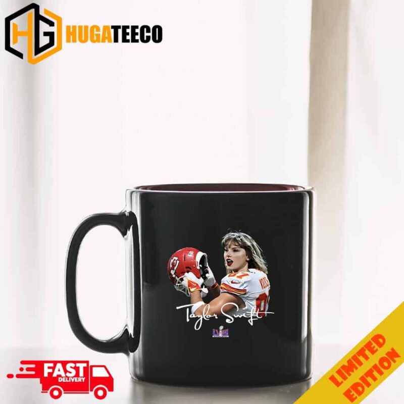 Funny Taylor Swift As Kansas City Chiefs Members Super Bowl LVIII Champions NFL Playoffs Merchandise 2023-2024 Coffee Mug