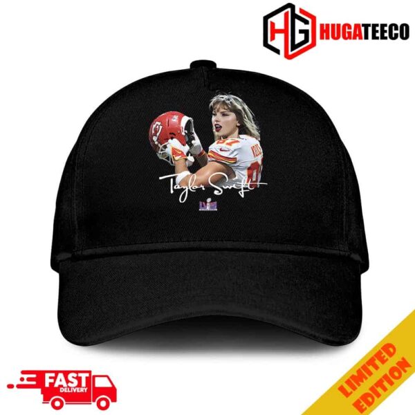 Funny Taylor Swift As Kansas City Chiefs Members Super Bowl LVIII Champions NFL Playoffs Merchandise 2023-2024 Merchandise Hat-Cap