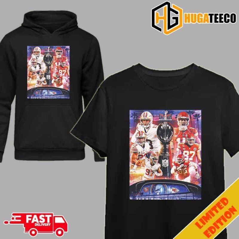 Happy Super Bowl LVIII Sunday Season 2023-2024 San Francisco 49ers vs Kansas City Chiefs 11 Feb At Allegiant Stadium Las Vegas T-Shirt Hoodie