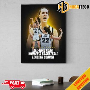 History For Caitlin Clark All-Time NCAA Women’s Basketball Leading Scorer Poster Canvas