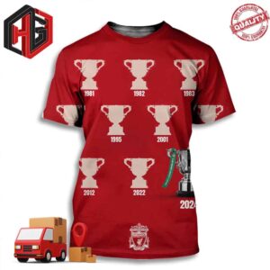 History In Red Liverpool FC’s Timeline Of Conquering The Carabao Cup 3D T-Shirt