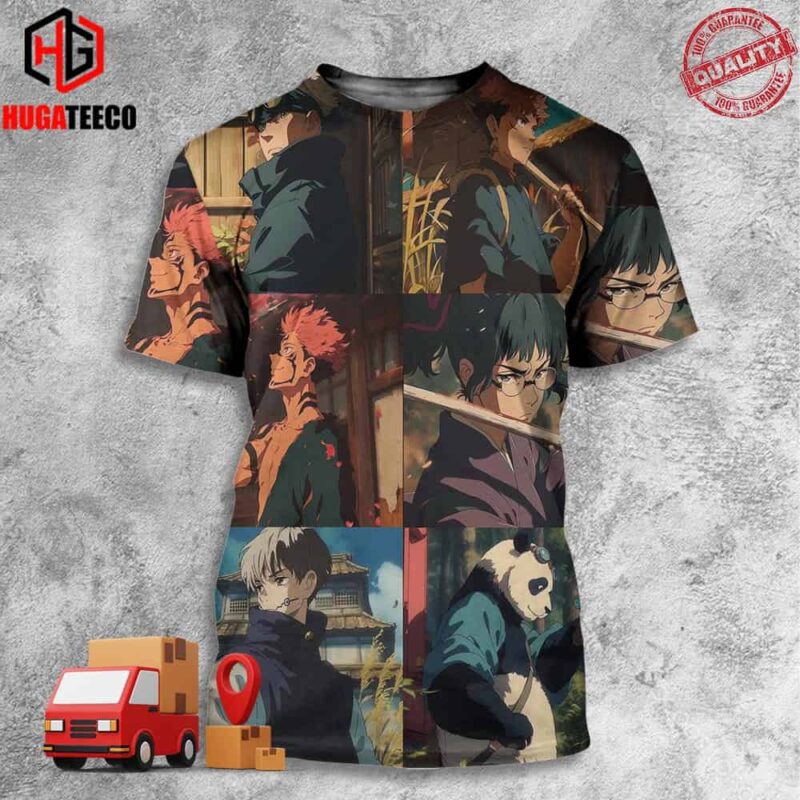 Jujutsu Kaisen Characters x Studio Ghibli Style 3D T-Shirt
