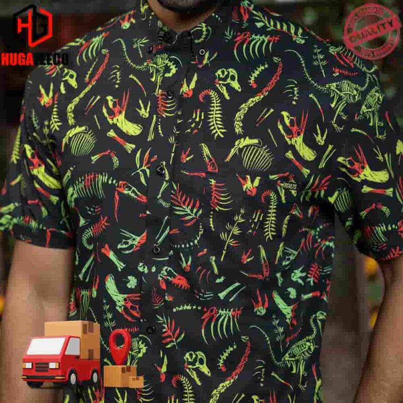 Jurassic Park Fossil Records Summer RSVLTS Hawaiian Shirt