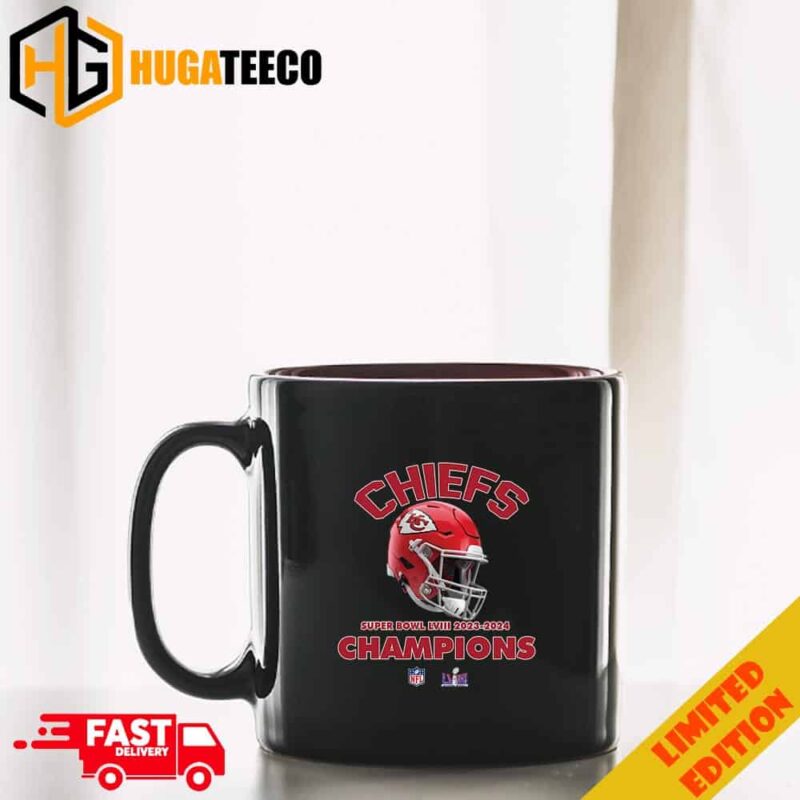 Kansas City Chiefs Helmet Congratulations Super Bowl LVIII 2023-2024 Champions NFL Playoffs Merchandise Coffee Ceramic Mug