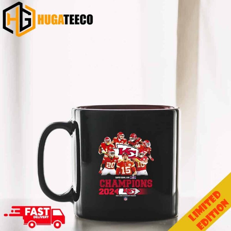 Kansas City Chiefs Team Members Super Bowl LVIII 2023-2024 Champions Congratulations Winners Chiefs Kingdom Merchandise Ceramic Mug
