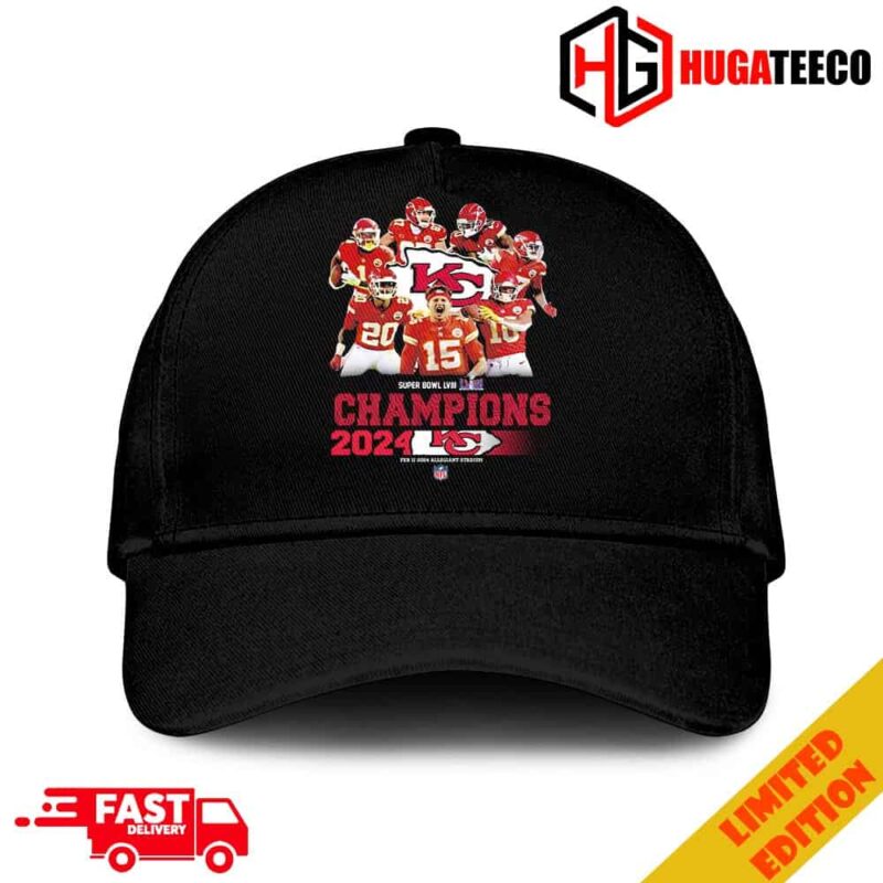 Kansas City Chiefs Team Members Super Bowl LVIII 2023-2024 Champions Congratulations Winners Chiefs Kingdom Merchandise Hat-Cap