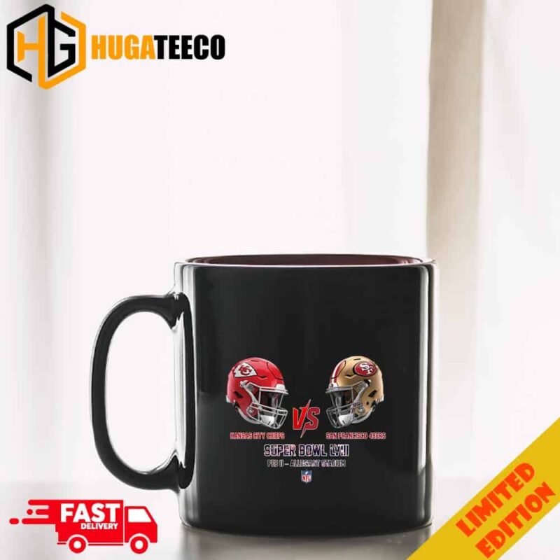 Kansas City Chiefs vs San Francisco 49ers Head To Head Super Bowl LVIII Season 2023-2024 Feb 11 Allegiant Stadium NFL Playoffs Merchandise Coffee Mug